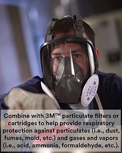 Image of 3M Safety Reusable Full Face Mask Respirator (Grey, Medium)