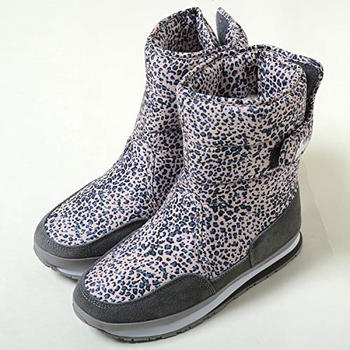 [ラバーダック] BOOT ブーツ グレー レオパード レディース rdprint-gryleo 24.5cm,-