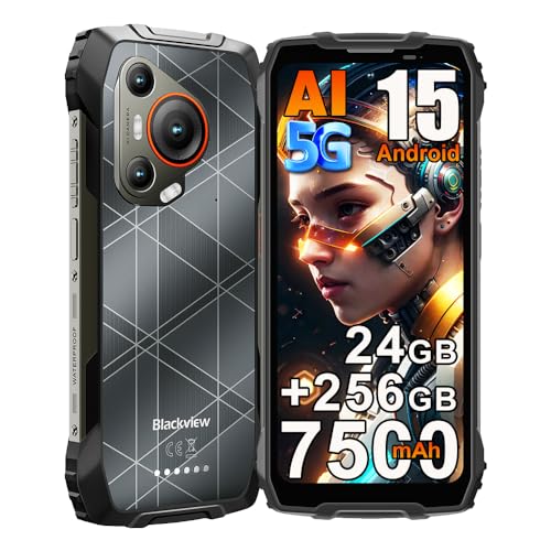 Blackview BL7000 5G Teléfono Movil Resistente Android 15, 24GB+256GB/2TB Movil Irrompible, 50MP+32MP AI Cámara, 6.78