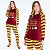 HARRY-POTTER-Pijama-Mujer-Invierno-de-Polar-con-Calcetines-de-Gryffindor