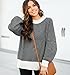 ETCYY Womens Oversized Sweaters Fall 2026 Fashion Clothes Trendy Batwing Sleeve Colorblock Striped Knit Pullover Tops,Striped Black,Large
