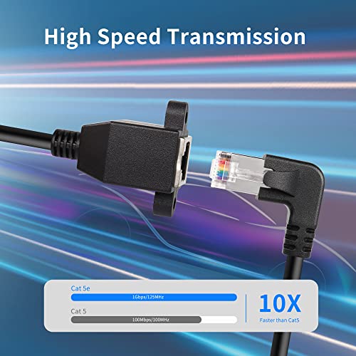 Cable Extensor Ethernet RJ50 10P10C Ángulo 90°, 30cm miniatura 6