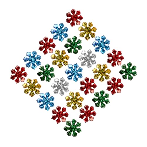OSALADI Craft Snowflake Decals 200pcs Christmas Snowflake Tinsel DIY Decorative Patches for Tree