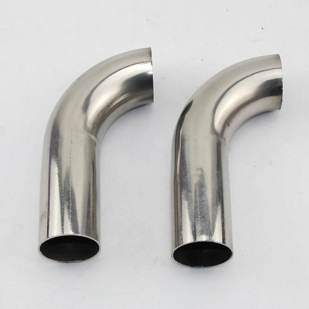 Stainless Steel Cast Pipe Fittings,1pcs Stainless Steel Extended Elbow, OD 19 25 32 38 51 6m 90 Degree Angle Pipe, Car Accessories Automobile Exhaust Pipe(51mm (80mmx110mm))