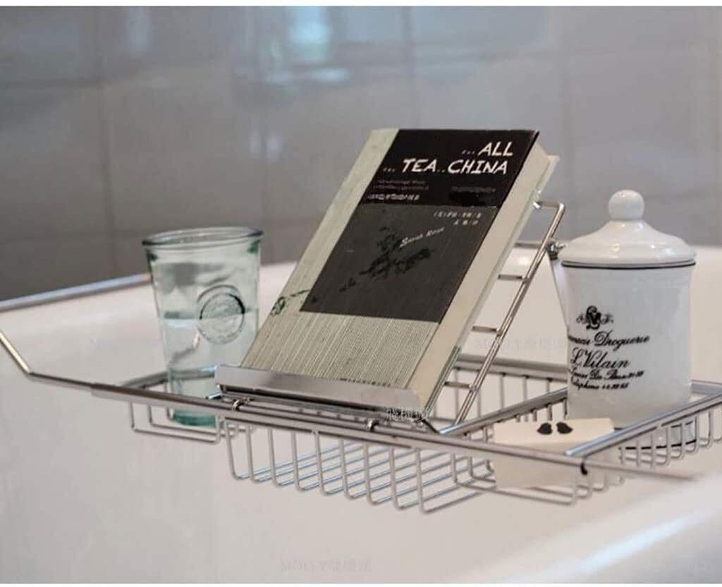 MYUYEE Bath Trays Bathroom Bathtub Shelf Expansion Board Multifunction Bathing Shelf Household Stainless Steel Metal Bathtub Frame Bathroom Trays