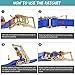 Slsy Ninja Warrior Obstacle Course for Kids, 50FT Durable Ninja Slackline Kit with 8 Accessories, Playset Equipment for Boys & Girls with Swing, Climbing Net, Ladder & Monkey Bars