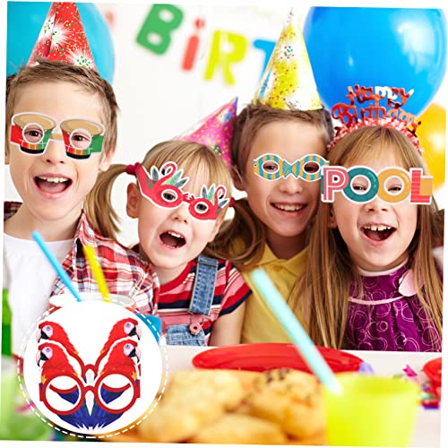 ABOOFAN 48 Peças De Óculos De Papel Havaiano Decoração Havaiana Verão Praia Havaiana