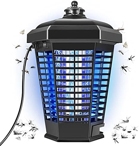 TOIUOT Bug Zapper Indoor, Highly Efficient Bug Zapper Outdoor for Mosquitoes Fruit Flies Moths, 4200V & 18W Powerful Fly Traps Outdoor, Electric Mosquito Zapper Fly Traps for Indoors & Outdoors(Black)