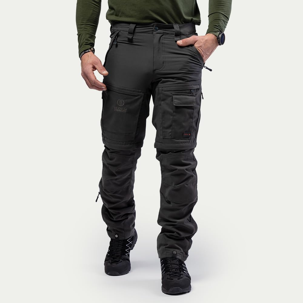 Beyond Nordic BN002-V2 Herren Pro Zip Off Pants, Langlebige Outdoor-Hosen mit Reißverschluss Off-Funktion