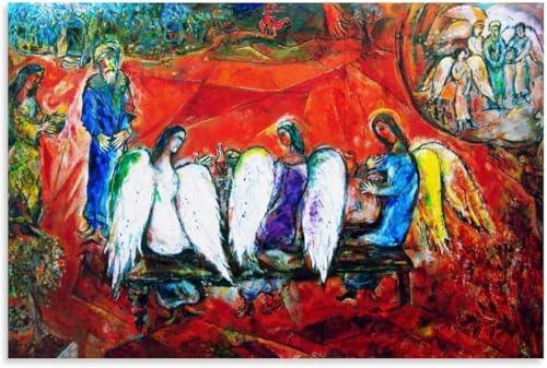 Peinture sur toile Marc Chagall pour déco salon moderne et élégant