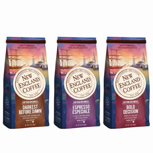 Image of New England Coffee Dark Roast Ground Coffee Variety Pack - 10oz Bag (Pack of 3)
