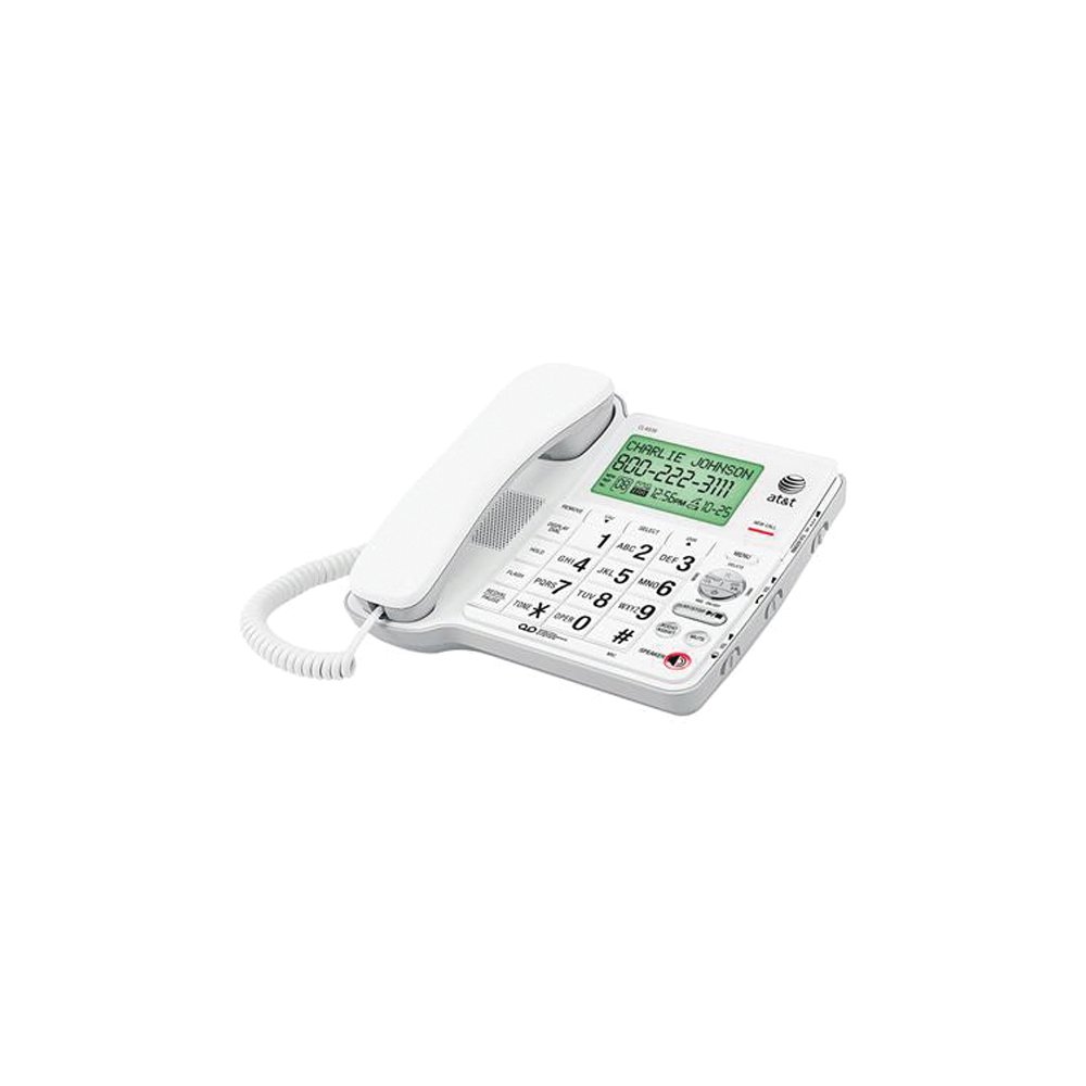 AT&T Corded Phone with Digital Answering System, White (CL4939)