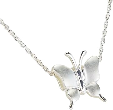 Butterfly Silver Cremation Pendant and Necklace for Ashes, Sterling Silver, Cremation Jewelry for Ashes