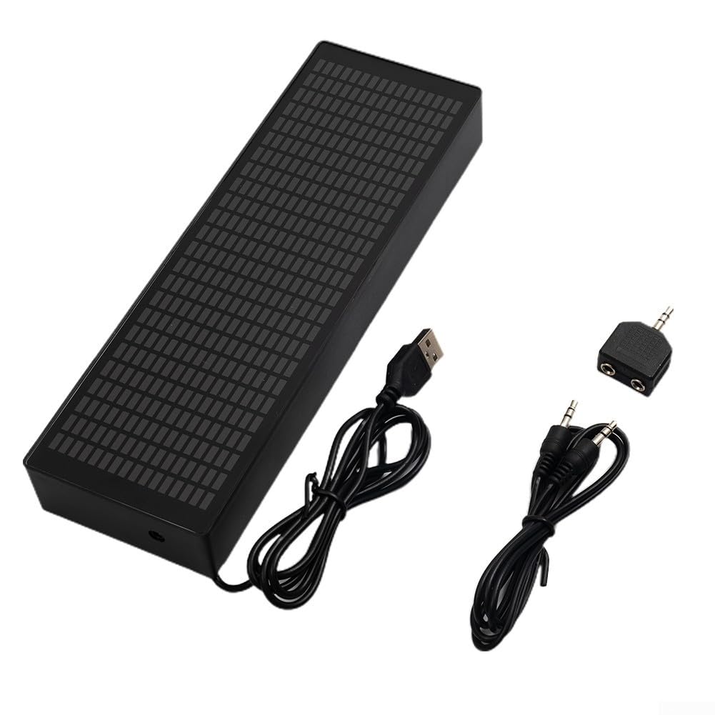 Analizador de espectro de audio de música LED con pantalla VFD, medidor de nivel de sonido preciso, espectro de música LED para músicos y entusiastas del audio (un control de voz)