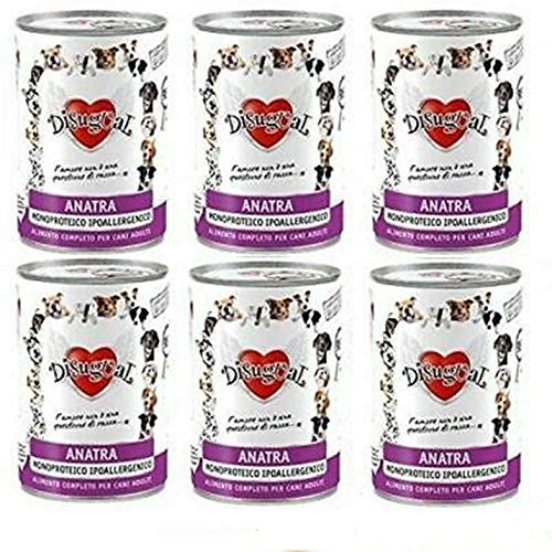 Disugual Monoproteico Anatra Cibo Umido Ipoallergenico per Cani Adulti - 400 gr