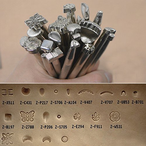 20Pcs Leather Carving Leather Stamping Working Saddle Making Tools Set - Diy Hammer Swivel Knife Leather Craft Modelling Pen & Dual Tipped Leather Craft Tool Modeling Point Pen #TOP3