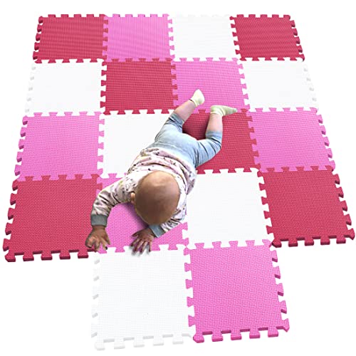 Image of MQIAOHAM® 18 Pieces Puzzle Play Mats, Soft Baby Play Mat, Kids Interlocking Foam Floor Tiles, Toddlers Carpet Playmats G301018-101103109