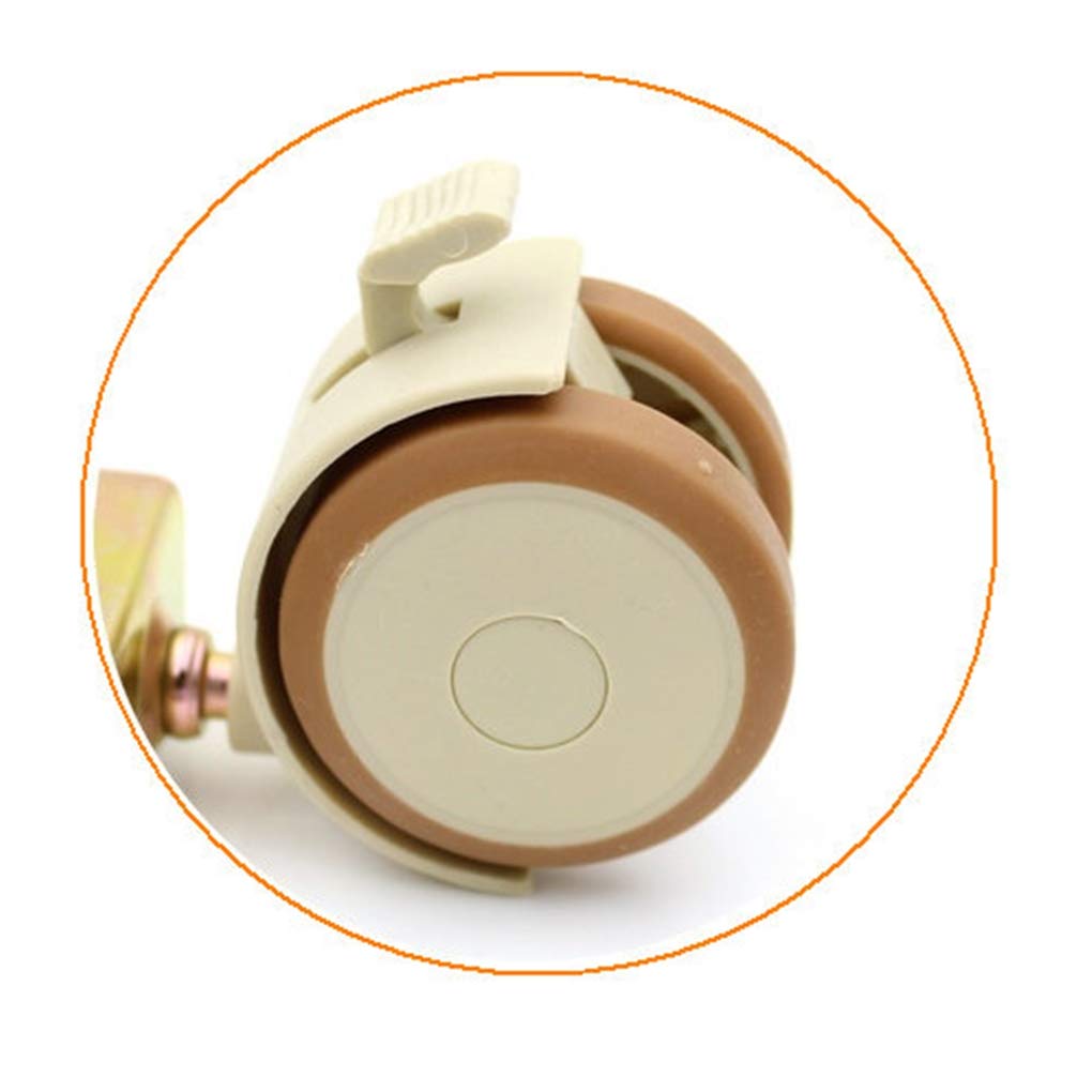 4 Roulettes de Meuble avec Roulettes Pivotantes en Forme de U roues avec Roues de Frein pour Berceaux pour Enfants Silencieuse Convenant au lit de Bébé Roues Pivotantes Roulette Universelle (20mm)