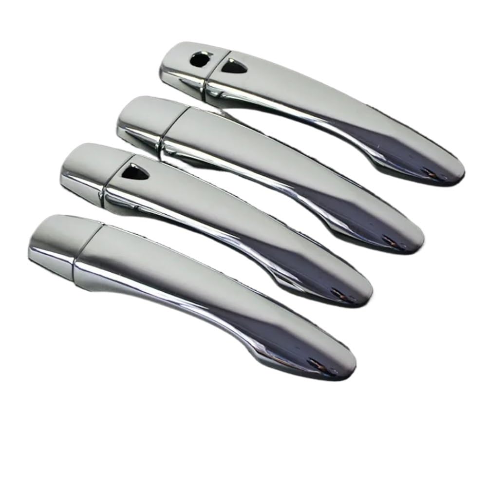 Mlhoghigd Silver 2 Buttons Door Handle Door Handle Cover For Sentra 2014 2015 2016 2017 2018 2019 Catch Cap Trim Molding Accessories