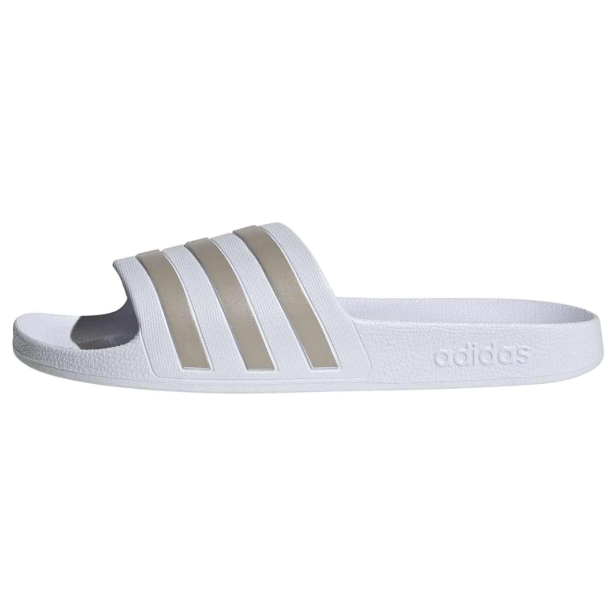 adidas Adilette Aqua, Slides, Unisex adulto, Ftwr White/Platin Met./Ftwr White, 46 EU