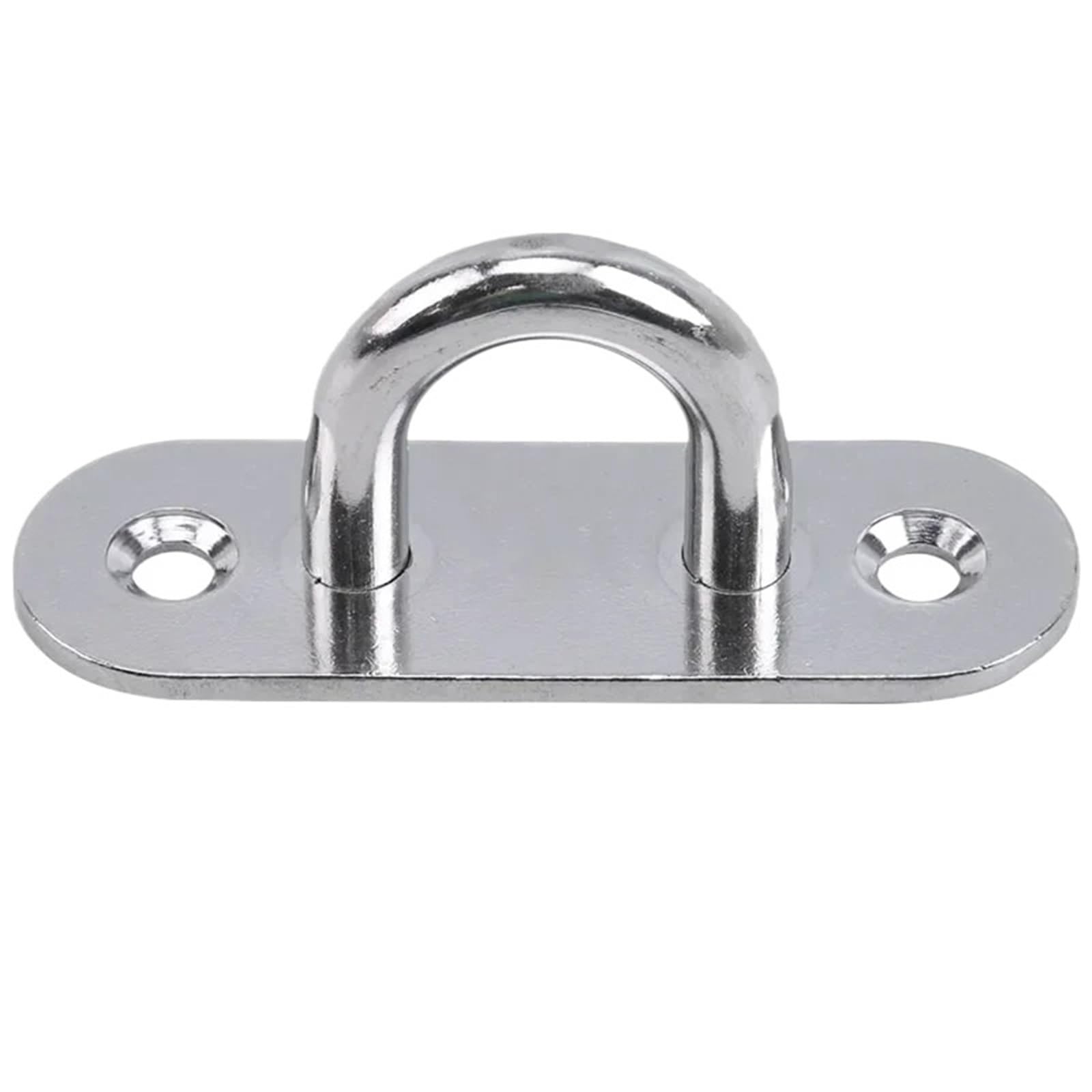 LTYKNGH Eye Plate Oval Boat Yacht Fixing Buckle Stainless Steel Eye Plate Oblong Pad Plates Ceiling Wall Mount Hook(M8)