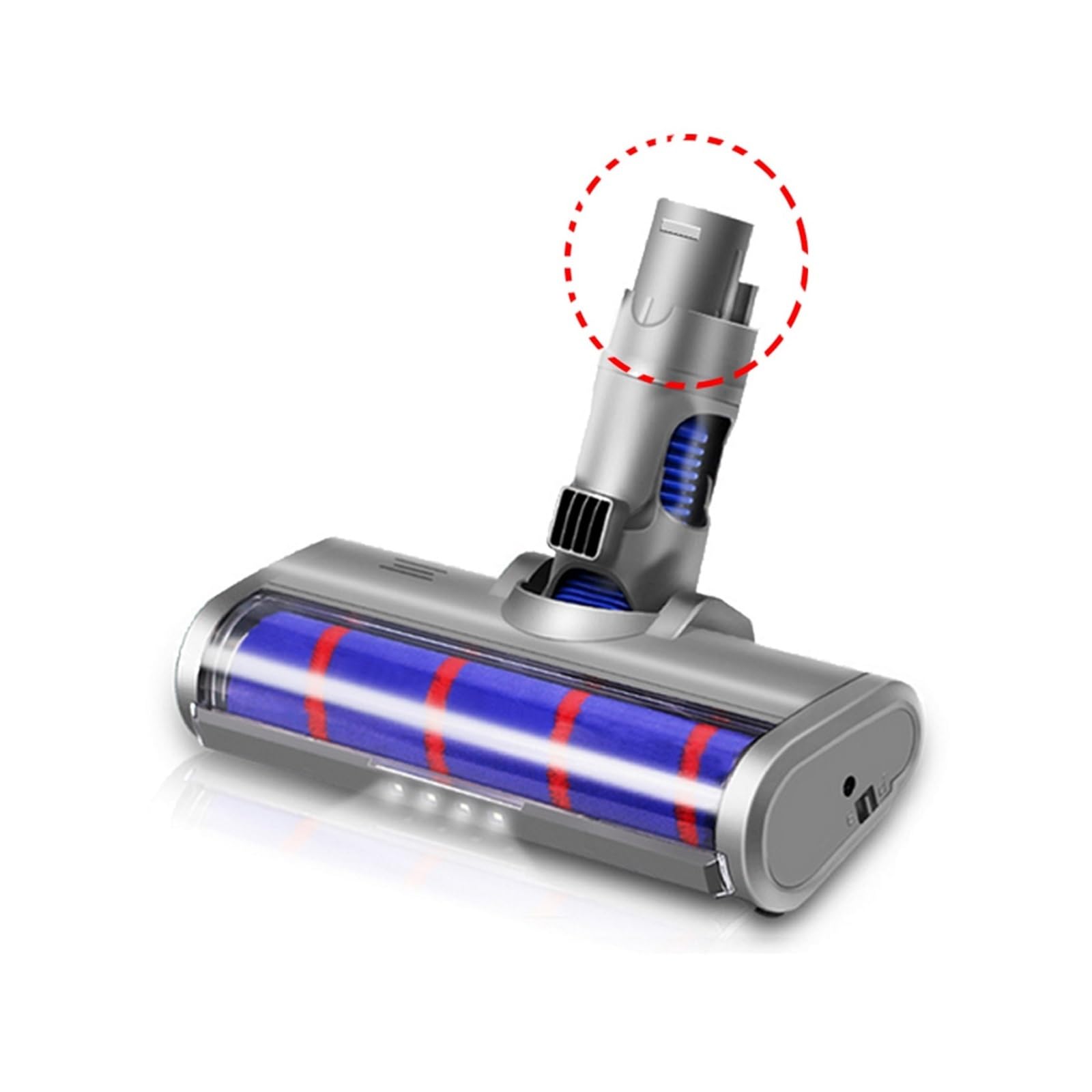 Herramienta Motorizada for Cabezal De Cepillo De Piso, Compatible Con Dyson, V6 DC58 DC59 DC61 DC62, Accesorios for Cepillo De Piso Con Cabezal De Rodillo Barredor Suave