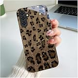 Branwen for Samsung Galaxy A55 Case 6.6 inch Gold Leopard Print Pattern, Glossy Smooth Hard Finish Case, Soft Edge, Trendy & Luxe & Feminine Style, Fashion Enthusiasts, Birthday Gift