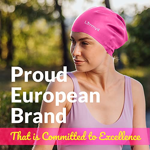 Limmys Adult Long Hair Swimming Cap - 100% Silicone Swim Caps For Men And Women - Premium Quality, Stretchable And Comfortable Swimming Hats (Medium, Purple) #TOP5