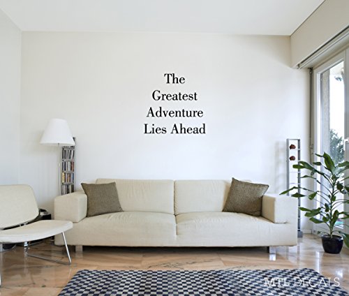 The Greatest Adventure Lies Ahead, Wall Decal, Quote, Wall Vinyl Sticker, Wall Lettering, Home Decor