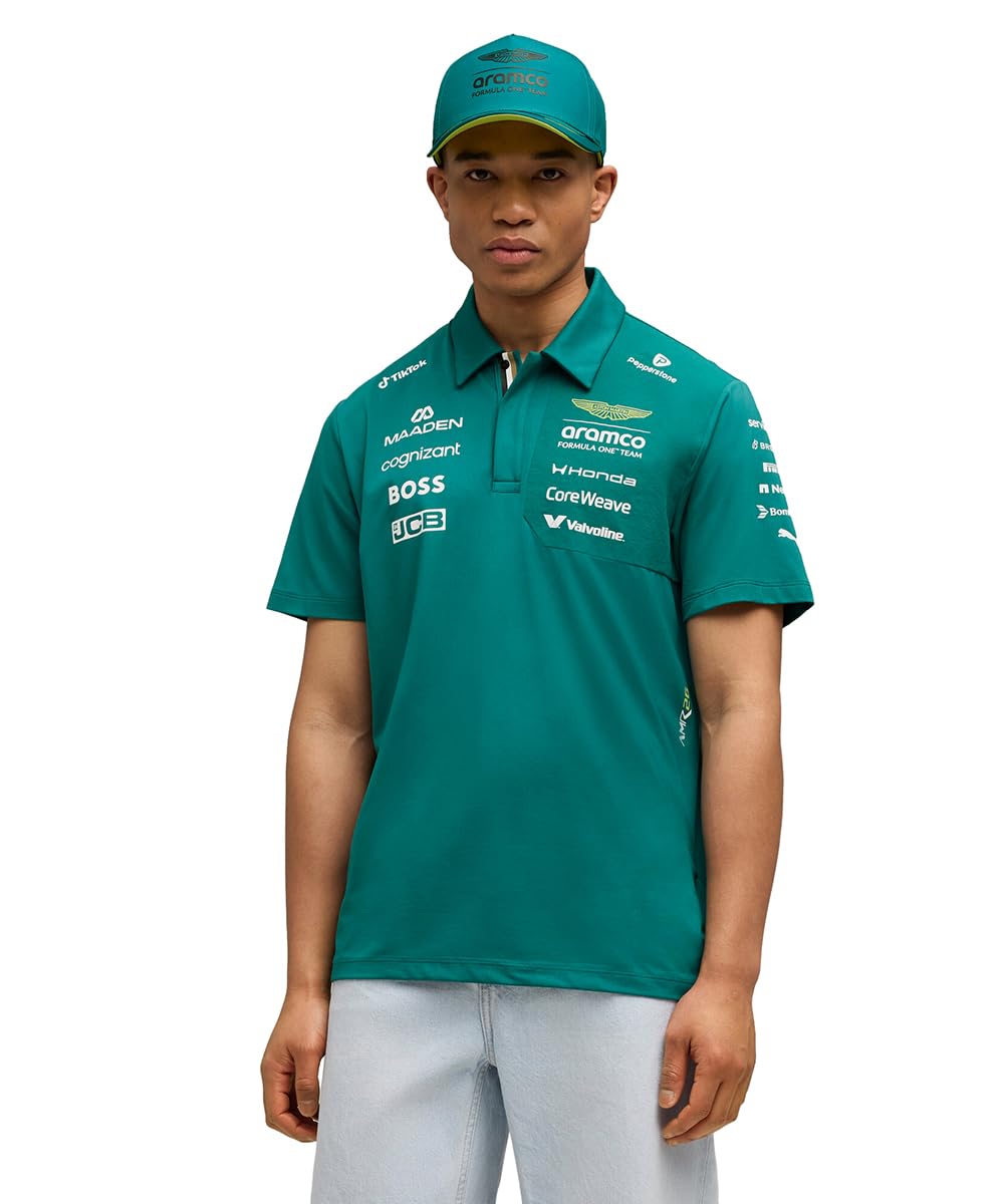 Puma  Green X Aston Martin F1® Team Replica Polo  in Size M, Sports Direct