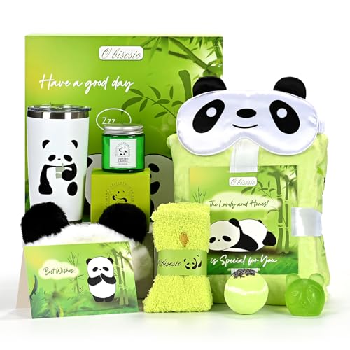 Regali Di Compleanno,Cesti Regalo Di Compleanno,Set Spa,Confezioni Regalo Per La Cura Personale Contenenti Coperte,Candele Profumate E Tazze,Set Panda: La Scelta Perfetta Per I Regali Alle Donne.