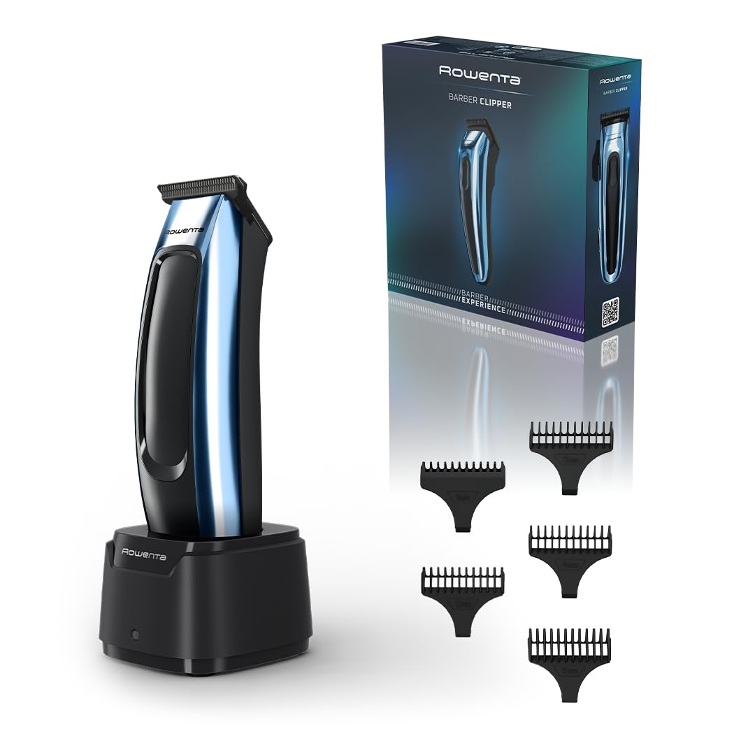 Rowenta Barber Experience, Tondeuse de finition pour homme, Lame en T, Revêtement DLC, Auto-affûtage, TN1851E0