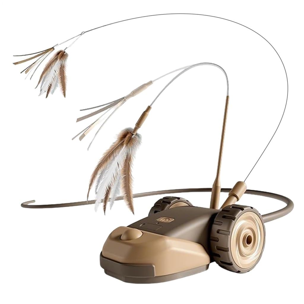 Bâton de taquinerie électrique en Plumes, Voiture de Course, télécommande for Chat, Dispositif de taquinerie, Jouet for Animaux de Compagnie(B)