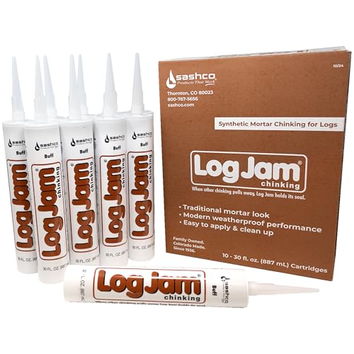 Sashco Log Jam Acrílico Látex Chinking 30 oz Pack 10 miniatura 1