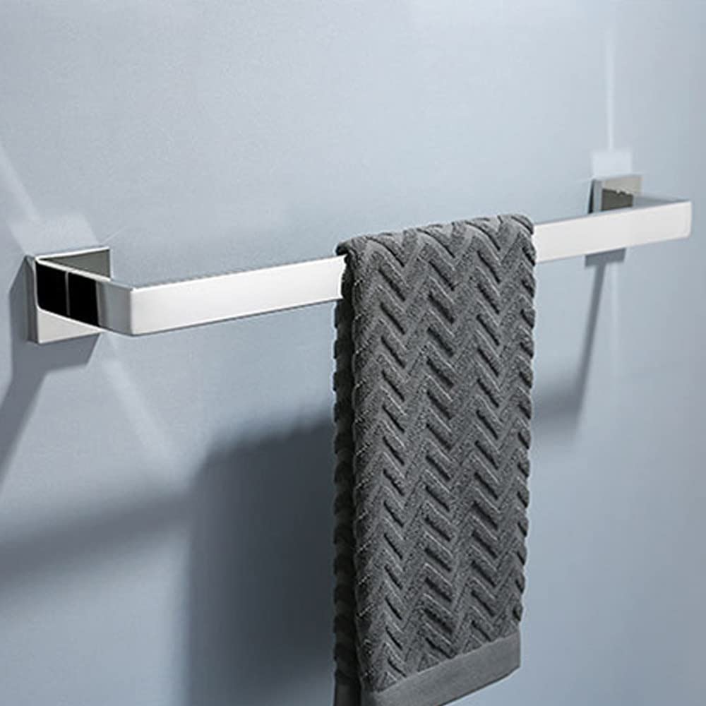Juego de 4 ganchos para toallas de acero inoxidable plateado brillante, incluye gancho para la ropa, toallero y soporte para papel higiénico para una nización elegante