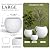 Panlaolao 17 H x 21" Dia (15" Pot Opening) Round Fiberstone Planter with Drainage Hole, White, Indoor/Outdoor Large Plant Pot for Home Patio Garden, Ideal for Large Plants