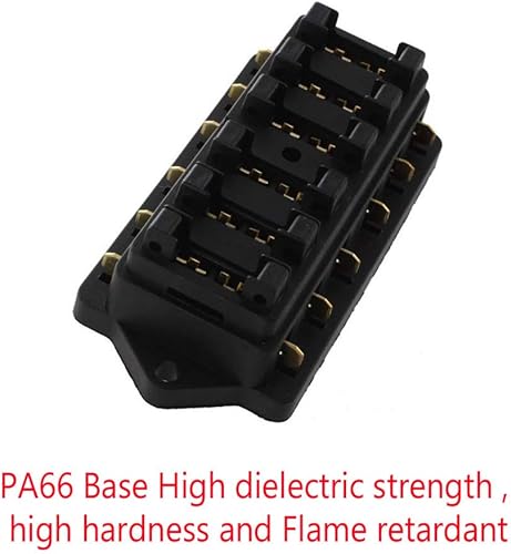 Miniatura 5 de ESUPPORT Car Truck 6 Way Circuito Estándar ATO Blade Caja de fusibles Bloque Titular 12V 24V