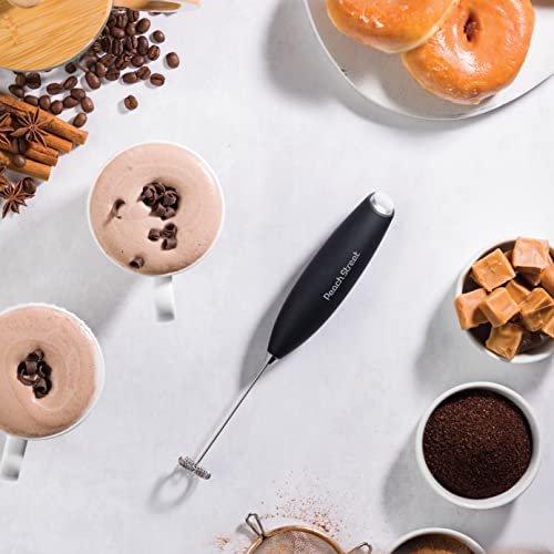 Powerful Handheld Milk Frother, Mini Milk Foamer, Battery Operated (Not Included) Stainless Steel Drink Mixer For Coffee, Lattes, Cappuccino, Frappe, Matcha, Hot Chocolate. #TOP1