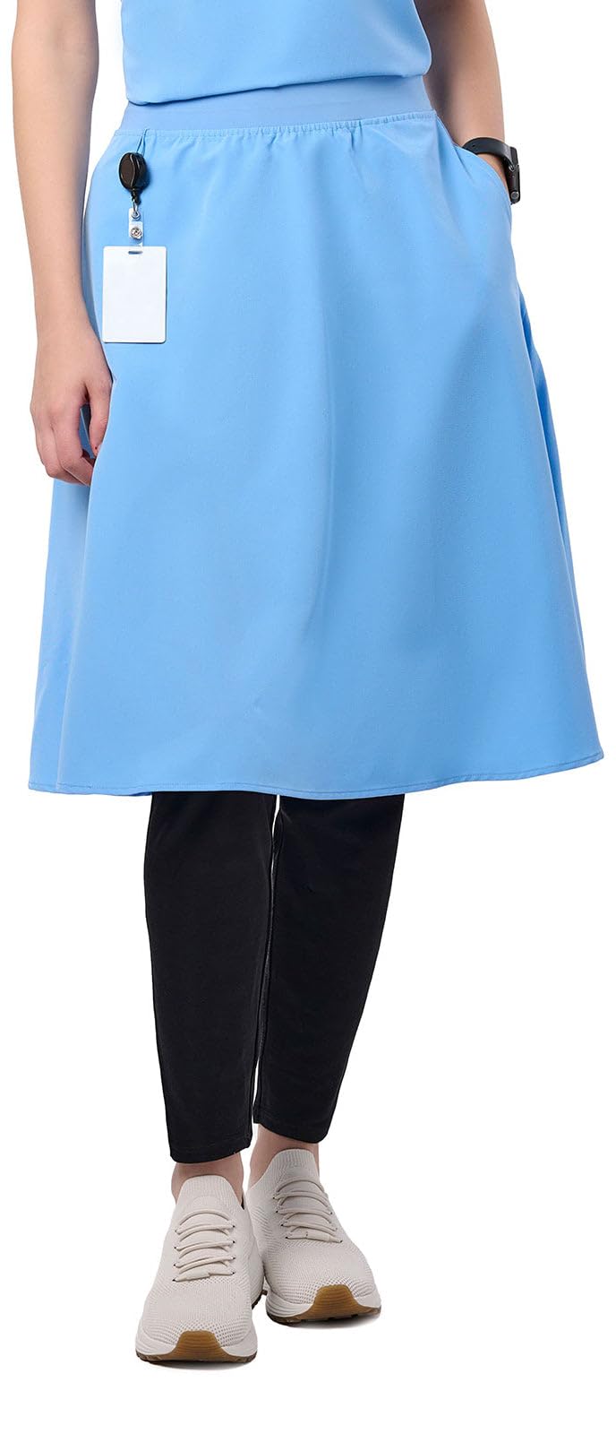 Jennifer 2-Pocket Flared Scrub Skirts for Women - Soft Fabric Skirt Scrubs Elastic Waistband Classic Fit