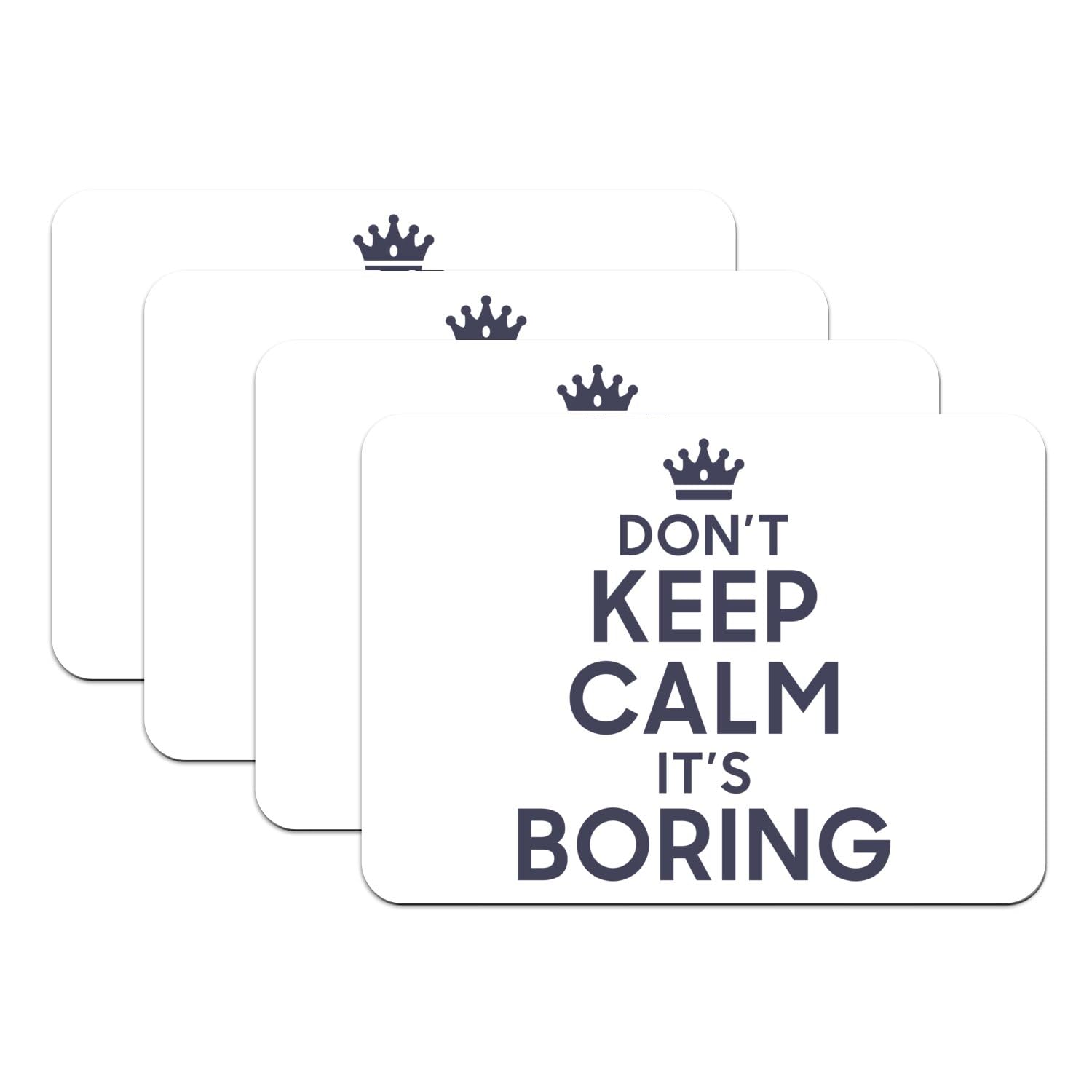 Set de table lot de 4 en caoutchouc blanc humour anglais grand format