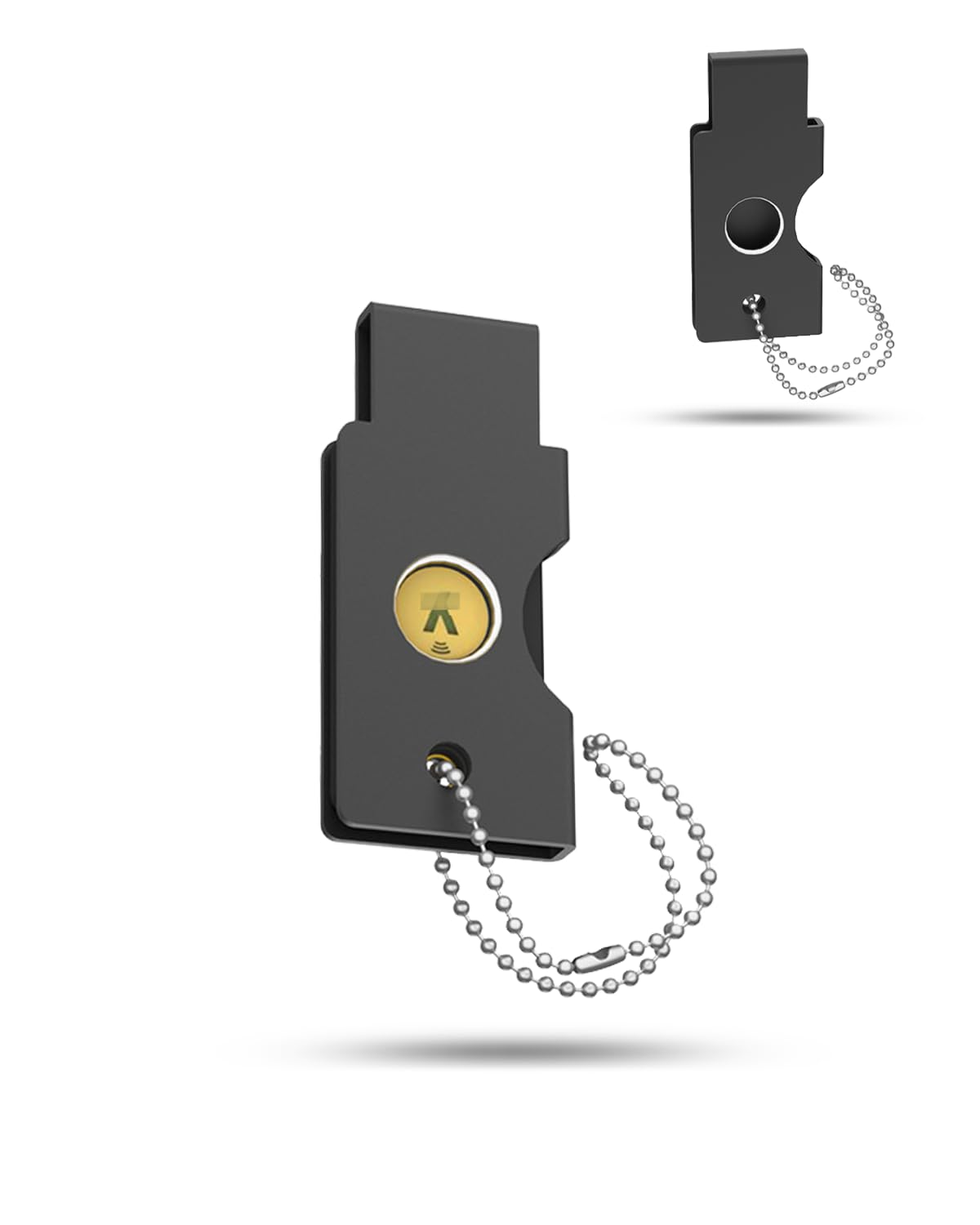 Case for Yubico YubiKey 5C NFC Security Key Hard Metal Cover Shield Black