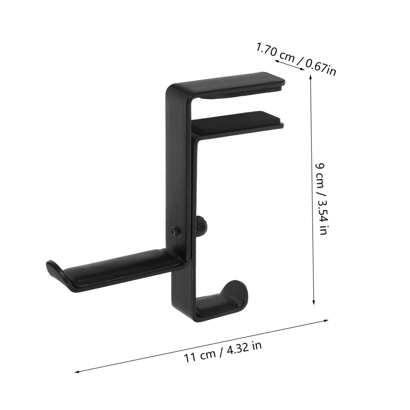 UKCOCO 3piezas Soporte para Auriculares De Hierro Organizador De Auriculares De Pared De Escritorio Diseño Montado Pared para Hogar y Oficina Negro