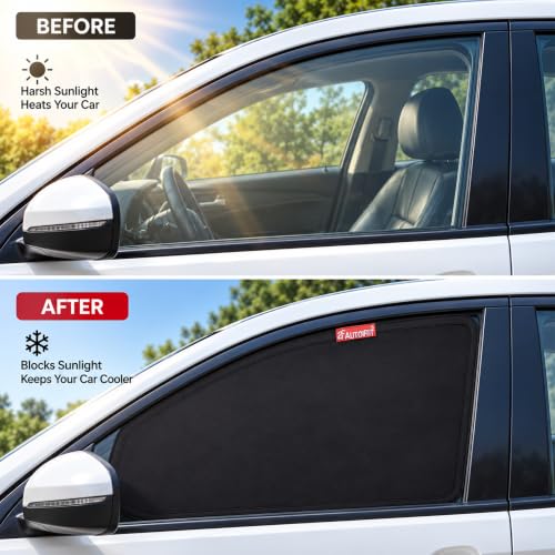 Image of Car Window Sun Shade for Mahindra Thar 2020-2026, Set of 4, Black Mesh Fabric