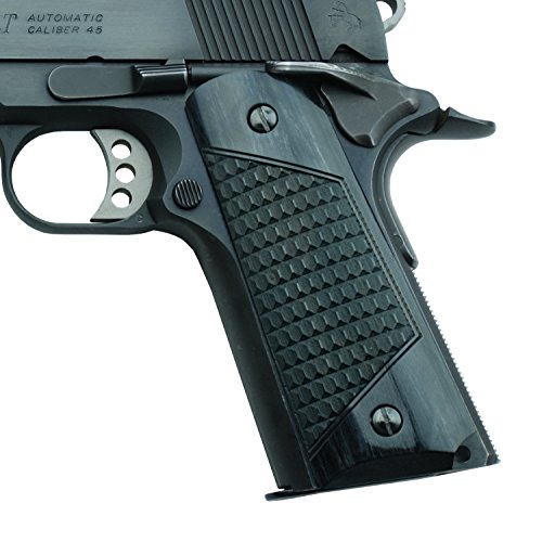 Altamont 1911 Grips - Oak Tree - Full Size 1911 Real Wood Gun Grips w. Ambi Safety fits Most Commander, Standard & Government 1911 Models - Made in USA (CR Silverblack)