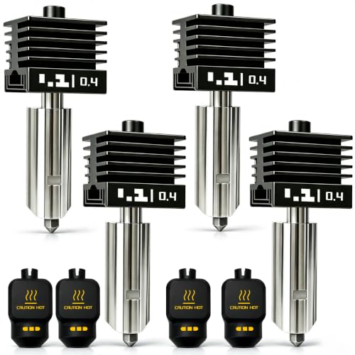 Image of 4‑Pack 0.4mm P2S Hotend for Bambu Lab P2S Nozzle X2D /H2D /H2S /A1 /A1 Mini