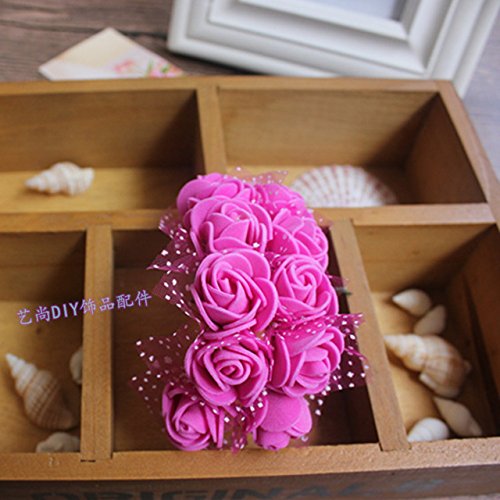 Buy rose Red 12pcs 2cm Mini Foam Rose Artificial Flower Bouquet