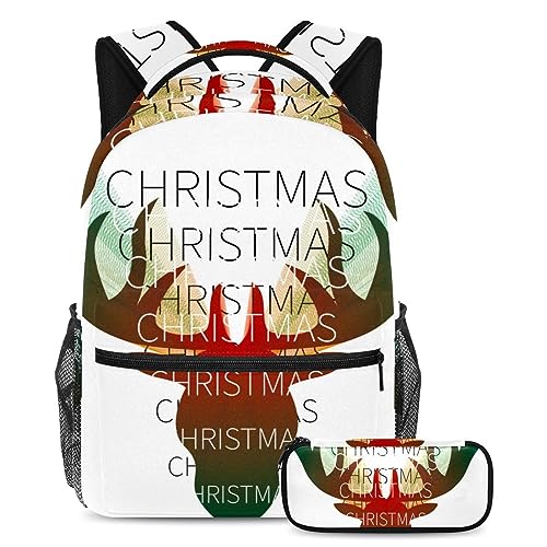 Sac à dos Multicolore #06 ensemble 2 pièces avec trousse géométrique