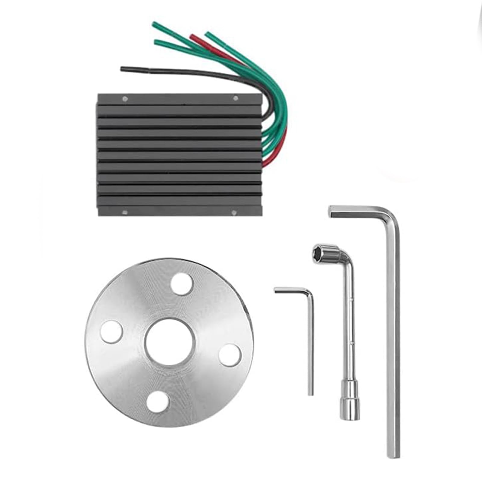 Kit di generatore di turbina a Vento 800W 12V 24V 8 Blade, Kit Generatore di Vento con Controller di Carica, generatore di energia eolica Adatto per Esterno/Villaggio (Bianco)