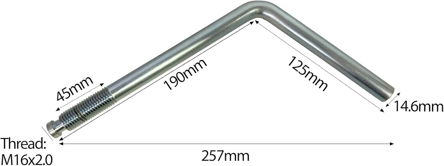 Long Jockey Wheel Clamp Handle for Knott Couplings to fit Ifor Williams Trailer