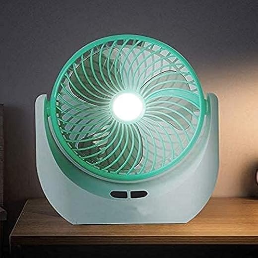 Larrito Table fan with LED Light Table Fan for Home Table Fa